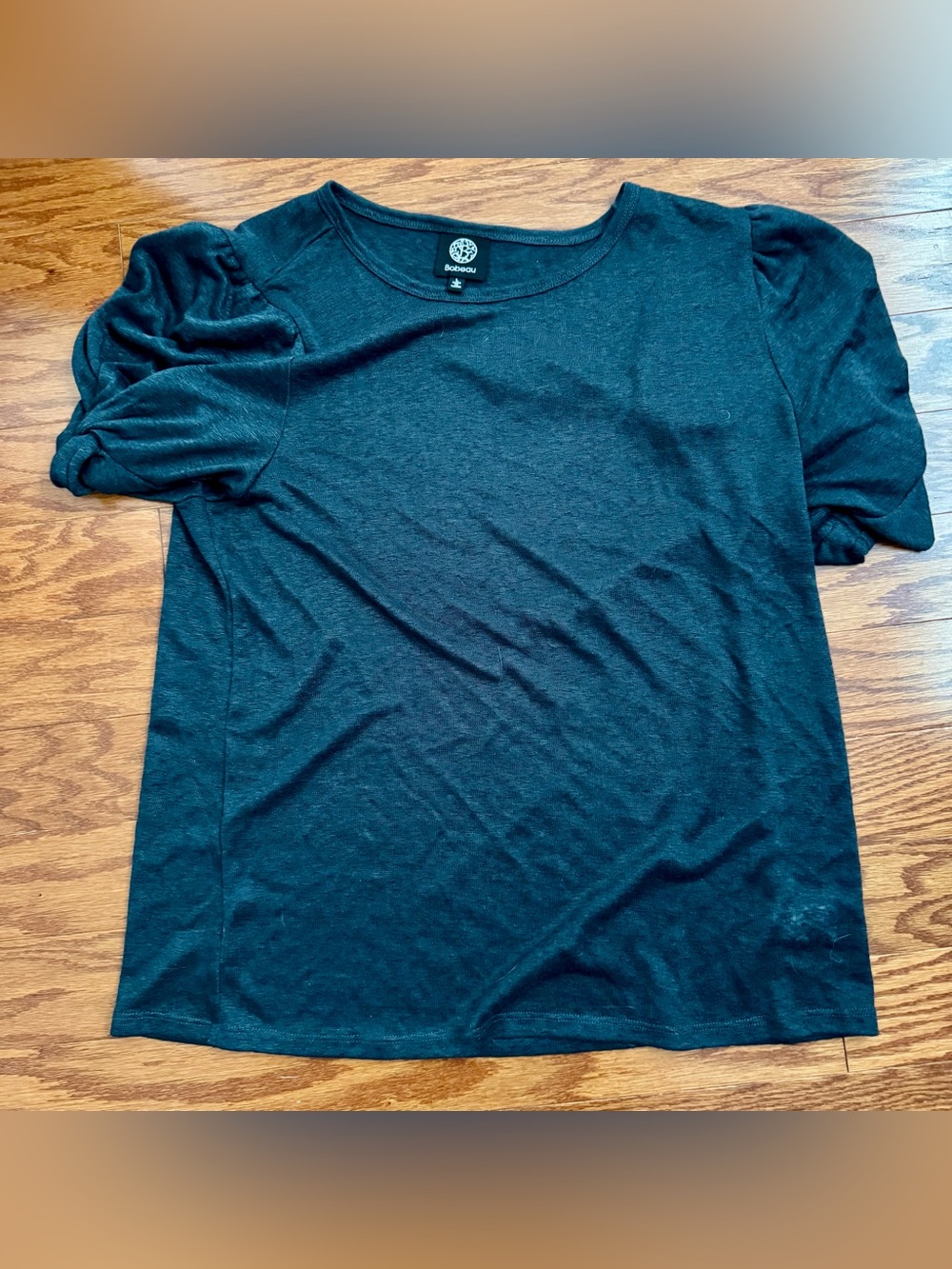 Dark Green Puff Sleeve Top